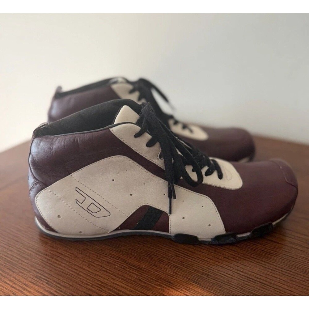 Diesel Wish Low Top Leather Sneakers Men's 10 Retro Street Style Y2k Vintage